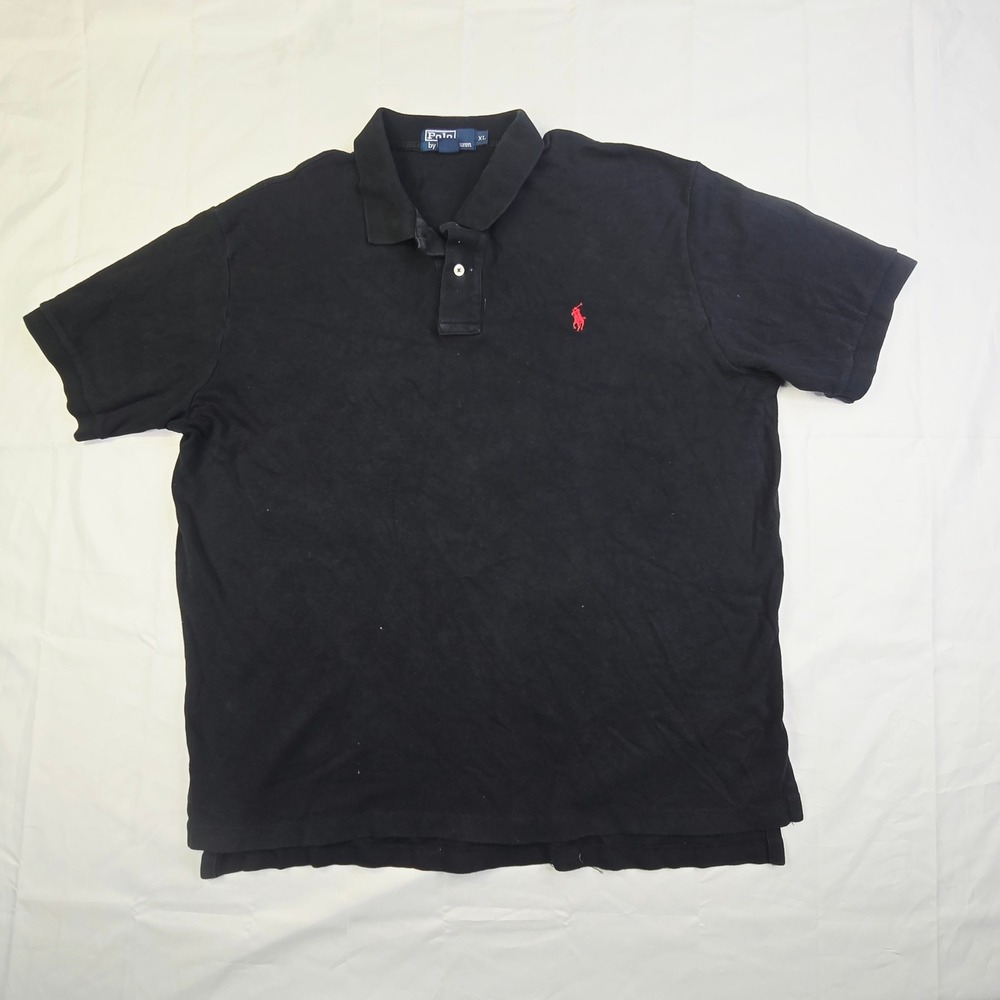 Polo Ralph Lauren Men's Classic Polo Shirt Size XL Black Red Pony Logo T46